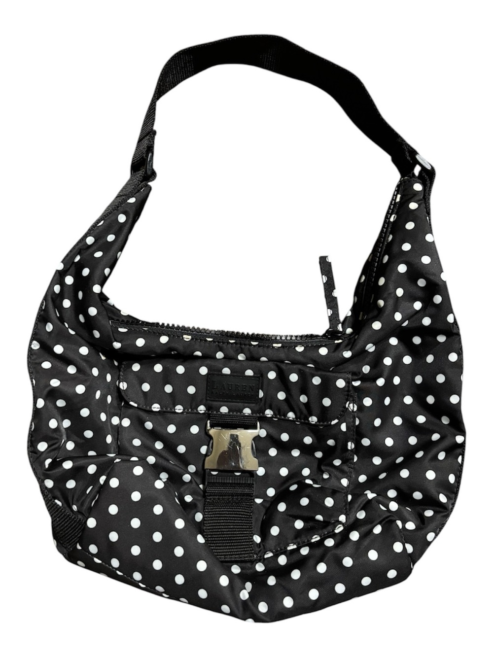 Lauren Ralph Lauren Black & White Polka Dot Shoulder Bag
